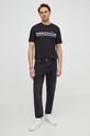 Бавовняна футболка Aeronautica Militare TS1942J538 чорний SS25