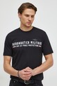Бавовняна футболка Aeronautica Militare чорний TS1942J538