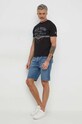 Bavlnené tričko Aeronautica Militare TS2216J641 čierna SS24