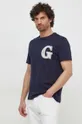 granatowy Gant t-shirt bawełniany