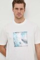 Armani Exchange t-shirt bawełniany beżowy 3DZTLB.ZJ9JZ