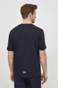 Bombažna kratka majica Armani Exchange mornarsko modra