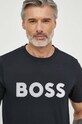 Odzież BOSS Green t-shirt bawełniany 50512866 granatowy