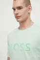 zielony Boss Green t-shirt bawełniany