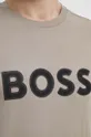 бежевый Хлопковая футболка Boss Green