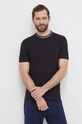 BOSS Green t-shirt bawełniany bawełna czarny 50512867
