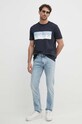 BOSS Green t-shirt 50512998 granatowy SS24