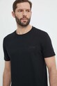 BOSS Green tricou din bumbac uni negru 50515620