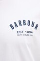 Βαμβακερό μπλουζάκι Barbour MTS0502 λευκό