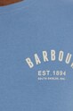 Бавовняна футболка Barbour MTS0502 блакитний