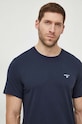 Bombažna kratka majica Barbour mornarsko modra MTS0670