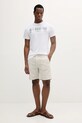 Barbour t-shirt bawełniany MTS1275 biały SS25