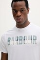 Barbour t-shirt bawełniany biały MTS1275