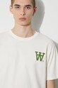 Хлопковая футболка Wood Wood Ace AA Logo 10285709.2222 бежевый
