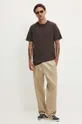 Wood Wood cotton t-shirt Bobby Double Logo brown