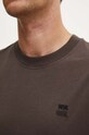 Wood Wood tricou din bumbac Bobby Double Logo 12345701.2512 maro