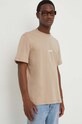 MSGM t-shirt bawełniany beżowy 3640MM500.247002
