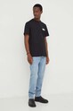 MSGM t-shirt bawełniany 3640MM130.247002 czarny SS24