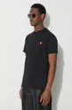 μαύρο Βαμβακερό μπλουζάκι Carhartt WIP S/S American Script T-Shirt