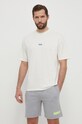 Памучна тениска Hugo Blue 50509776 бежов SS25