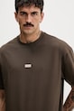 Хлопковая футболка Hugo Blue коричневый 50509776