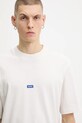 Hugo Blue t-shirt bawełniany beżowy 50509991