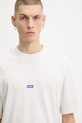 Hugo Blue t-shirt bawełniany beżowy 50509991