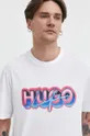 bijela Pamučna majica Hugo Blue Muški