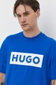 Bombažna kratka majica Hugo Blue modra 50522376