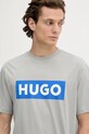 Hugo Blue t-shirt bawełniany szary 50522376