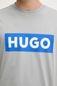 Hugo Blue t-shirt bawełniany 50522376 szary