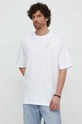 Versace Jeans Couture tricou din bumbac alb 76GAHT03.CJ00T