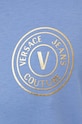 Versace Jeans Couture t-shirt bawełniany 76GAHT03.CJ00T niebieski