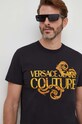 Versace Jeans Couture t-shirt bawełniany czarny 76GAHG00.CJ00G