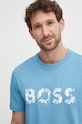 BOSS Orange t-shirt bawełniany niebieski 50515997