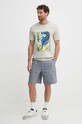 BOSS Orange t-shirt bawełniany 50516003 beżowy SS24