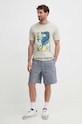 BOSS Orange t-shirt bawełniany 50516003 beżowy SS24