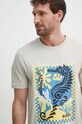 BOSS Orange t-shirt bawełniany beżowy 50516003