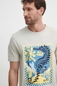 BOSS Orange t-shirt bawełniany beżowy 50516003