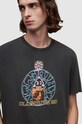 AllSaints t-shirt bawełniany Dimension MG092Z czarny SS24