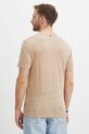 Odzież BOSS t-shirt lniany 50511612 beżowy