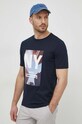 BOSS t-shirt bawełniany granatowy 50512110