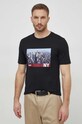 BOSS t-shirt bawełniany czarny 50512110