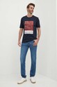 BOSS tricou din bumbac 50512131 bleumarin SS24