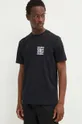 Βαμβακερό μπλουζάκι Billabong x Coral Gardeners μαύρο