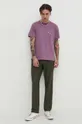Хлопковая футболка Billabong BILLABONG X ADVENTURE DIVISION фиолетовой