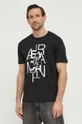 Bombažna kratka majica Armani Exchange črna