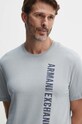 Armani Exchange t-shirt bawełniany szary 3DZTBD.ZJ9TZ