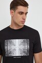 Armani Exchange t-shirt bawełniany czarny 3DZTHV.ZJBYZ