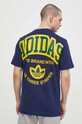 Βαμβακερό μπλουζάκι adidas Originals σκούρο μπλε IS0184